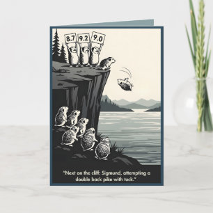 Carte Carton d'anniversaire sur le thème des lemmings dr