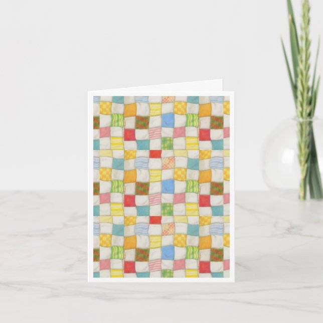 Carte CARTON DE FÊTE "CRAZY QUILT" / Blanc (Devant)