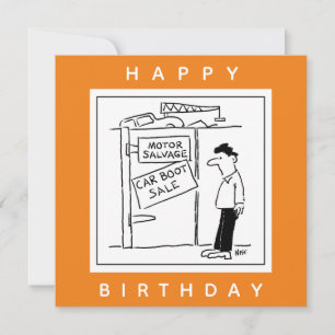 Carte Carton de vente de la voiture de la casse voiture