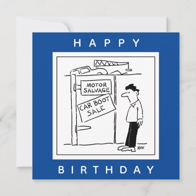 Carte Carton de vente de la voiture de la casse voiture  (Devant)