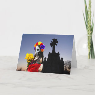 Carte Carton d'invitation à la fête de La Catrina.