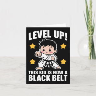 Carte Carton Karate Black Belt Achievement Garçons Enfan