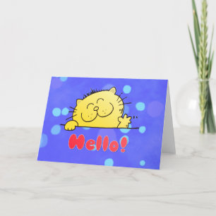 Carte Carton mignon Kitty Hello