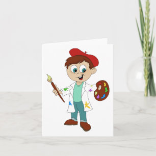 Carte Cartoon Artist Peintre Générique Toute utilisation