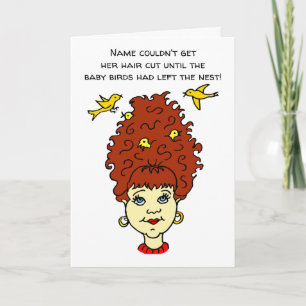 Carte Cartoon Cheveux Coupe Oiseaux Nid
