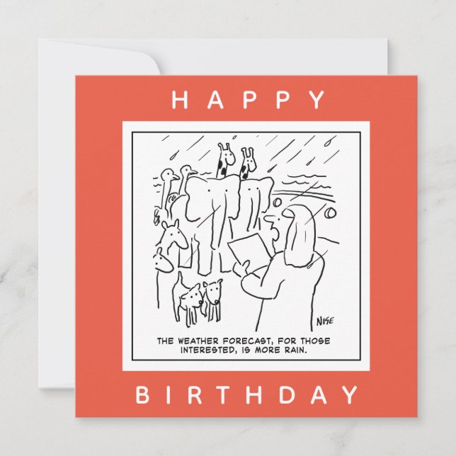 Carte Cartoon de prévisions météo sur l'arche de Noah (Devant)