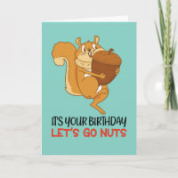 Cartoon d'écureuil mignon Let's Go Nuts Drôle Anni
