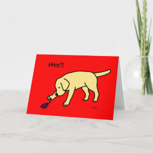 Carte Cartoon du Yellow Lab, Labrador