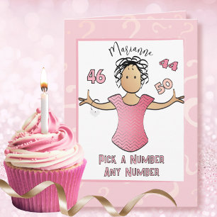 Carte Cartoon Féminin Snarky Sassy pour les 50 ans