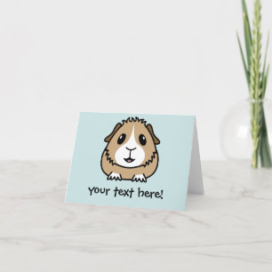 Carte Cartoon Guinea Pig Greetings Card