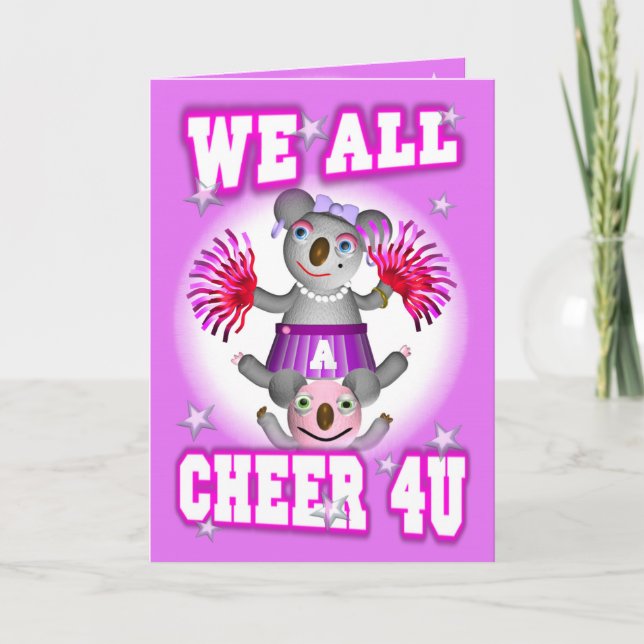 Carte Cartoon Koala We Cheval 4U Get Well Card (Devant)