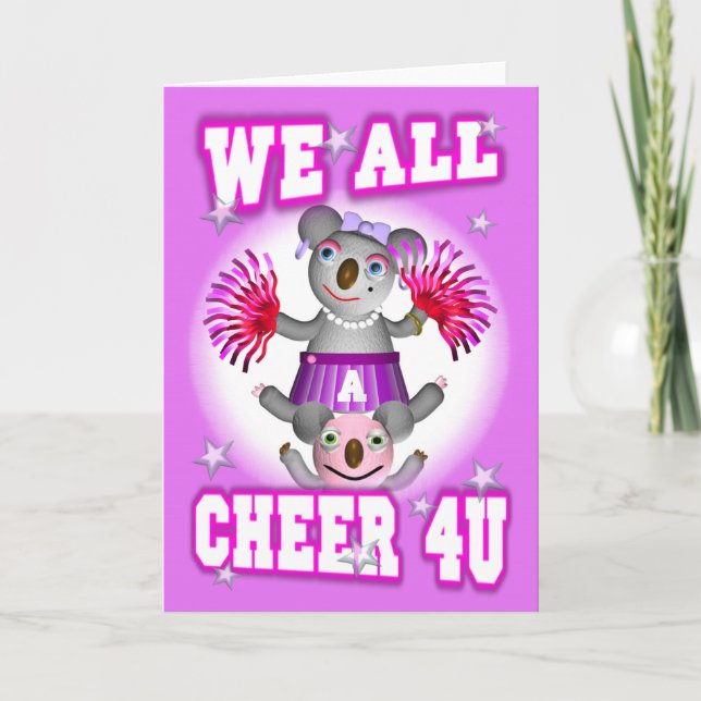 Carte Cartoon Koala We Cheval 4U Get Well Card vierge (Devant)