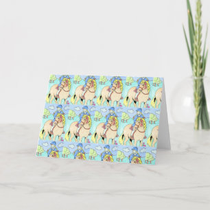 Carte Cartoon Pony et Rider