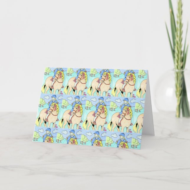 Carte Cartoon Pony et Rider (Devant)