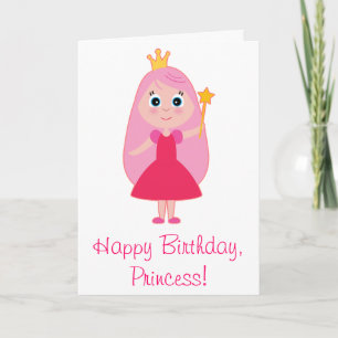 Carte Cartoon Princess Joyeux anniversaire