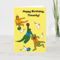 Cartoons de Dinosaures de Bowling Joueurs Personna