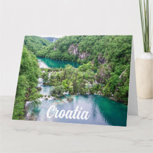Carte Cascade de cascade dans le parc des lacs Plitvice,
