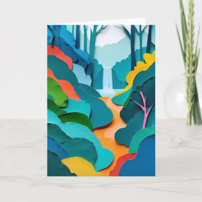 Carte Cascade de la forêt vibrante (Devant)
