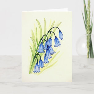 Carte cascade florale aquarelle