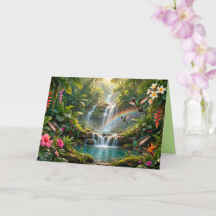 Carte Cascades Arc-en-ciel Colibris Cachette Tropicale