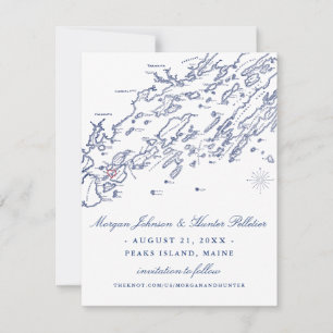Carte Casco Bay Maine Enregistrer la date