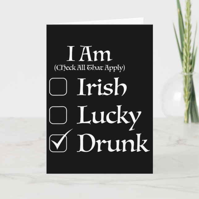 Carte Case à cocher St. Patricks Day  (Devant)
