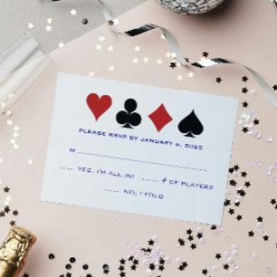 Carte Casino Convient Marine Bleu Blanc Mariage RS