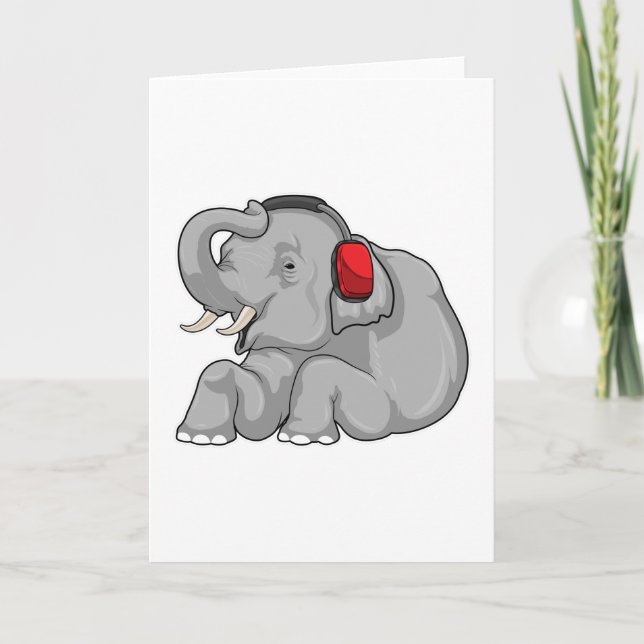 Carte Casque Audio Elephant (Devant)
