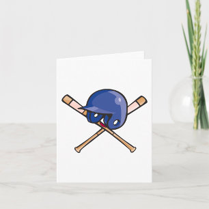 Carte Casque de baseball et chauves-souris