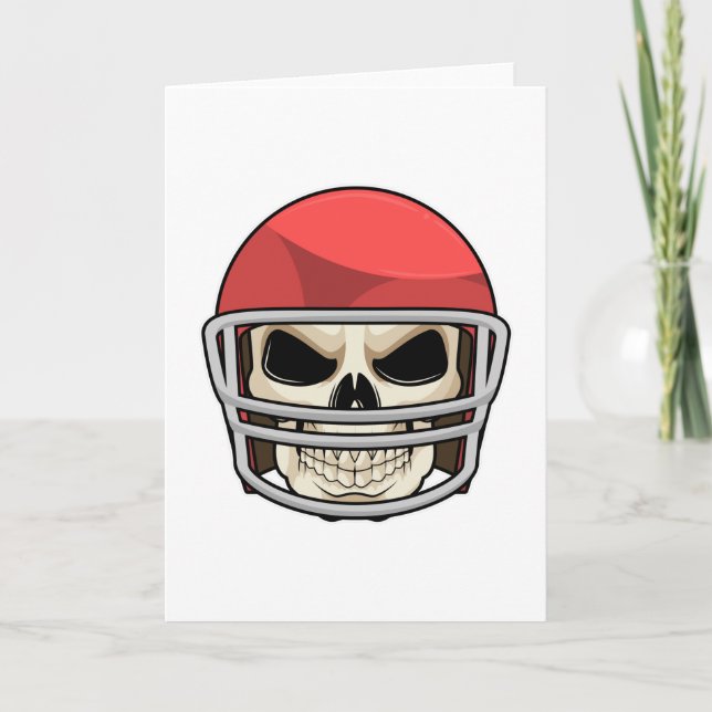 Carte Casque de football à crâne (Devant)