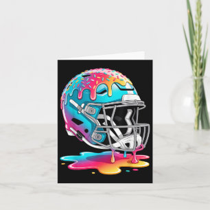Carte Casque de Football Crème de glace goutte joueur de