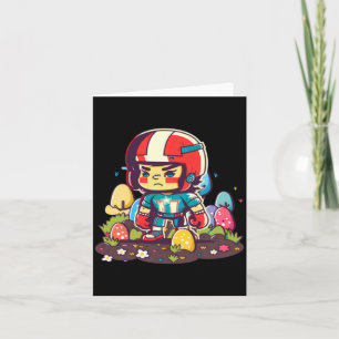 Carte Casque de garçon oeufs de Pâques Football Pâques 3