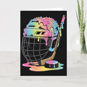 Carte Casque de hockey sur glace Bâton Palet Drip de hoc