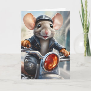 Carte Casque de souris mignonne Veste équitation Motorcy