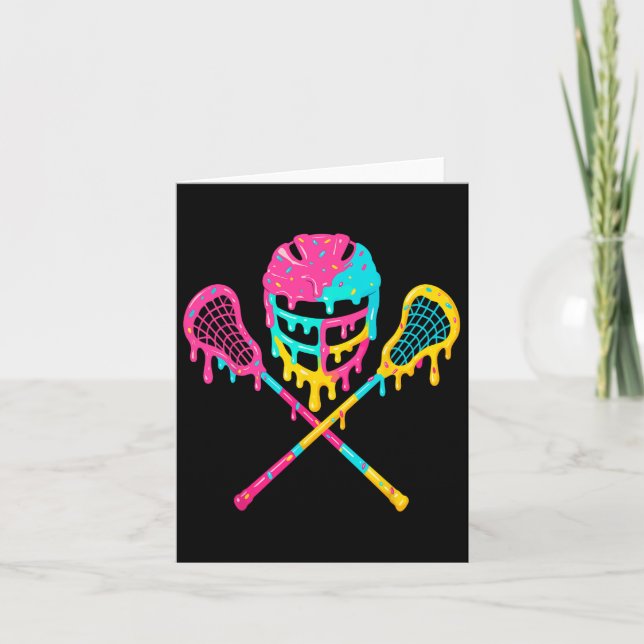 Carte Casque Lacrosse Lâcheuse Casque Crème de glace Bât (Devant)