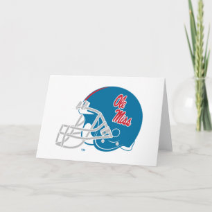 Carte Casque Ole Miss Football   Bleu clair