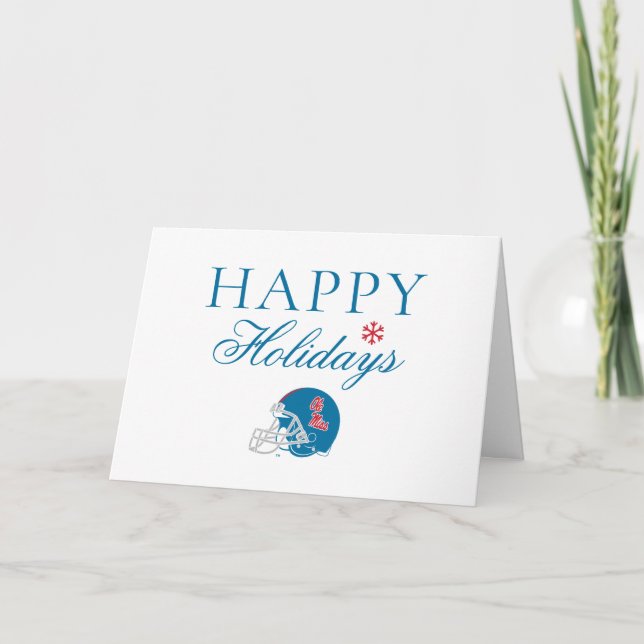 Carte Casque Ole Miss Football | Bleu clair (Devant)