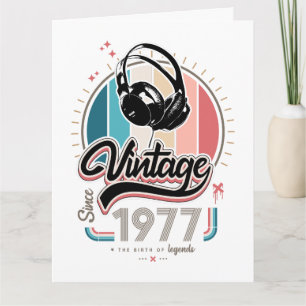 Carte Casque vintage depuis 1977