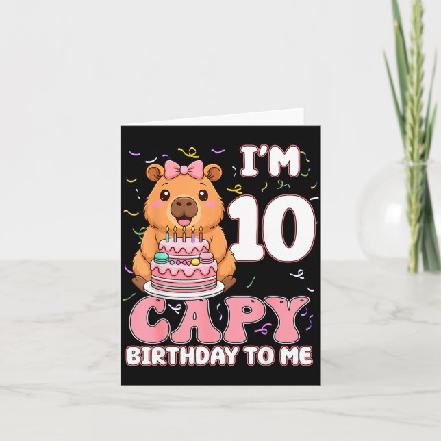 Carte Casquette Capy 10 Ans Joyeux Anniversaire À Moi Ca (Devant)