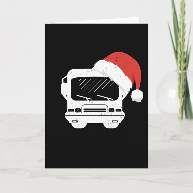 Carte Casquette classique de camping-car cadeau de Noël (Devant)