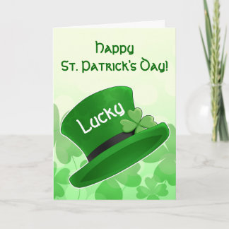 Carte Casquette de lutin de Jour de la Saint Patrick
