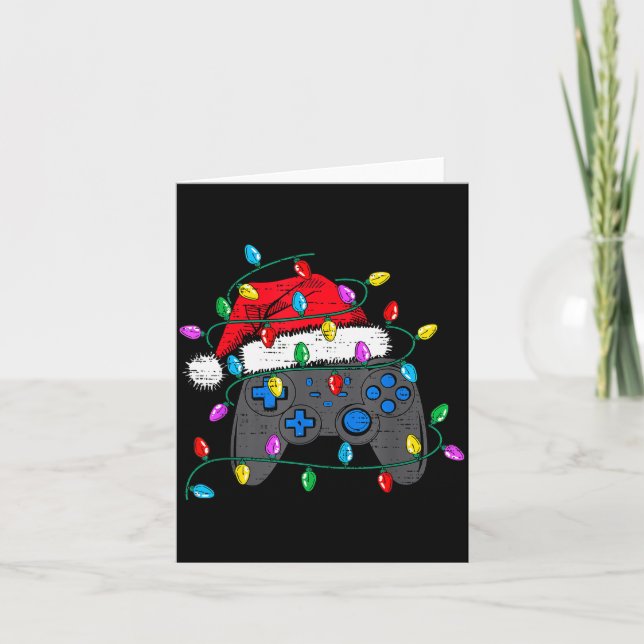 Carte Casquette de manette de jeu vidéo de Noël Santa Ga (Devant)