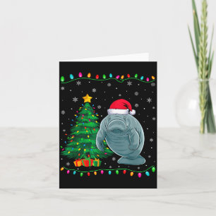 Carte Casquette de Père Noël pour lamantin Hommes Femmes