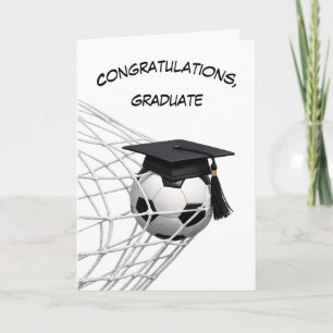 Carte Casquette de remise de diplômes sur un ballon de f
