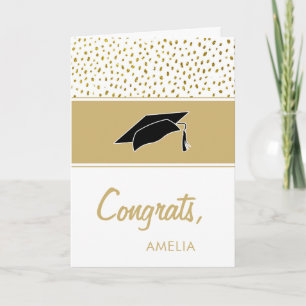 Carte Casquette de remise des diplômes Félicitations ave