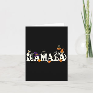 Carte Casquette de sorcière Citrouille de chats Hallowee