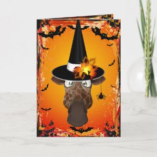 Carte Casquette d'Halloween en sorcière