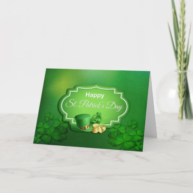 Carte Casquette supérieur du jour de St Patrick et (Devant)