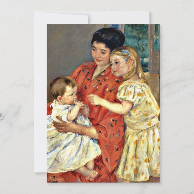 Carte Cassatt : Mère et Sara Admirent le bébé (Devant)