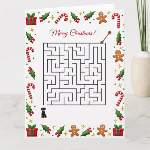 Carte Casse-tête de Noël de Doberman Puzzle de vacances